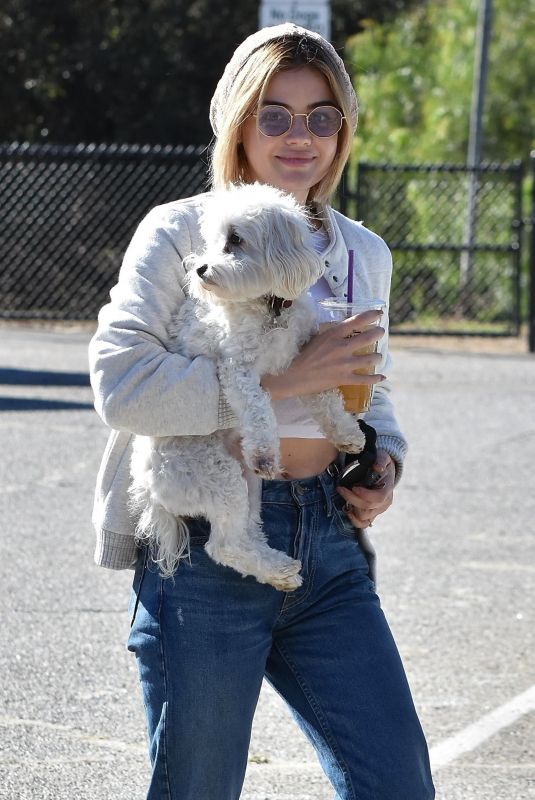 LUCY HALE at a Dog Park in Los Angeles 12/08/2018