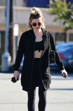 LUCY HALE Heading to a Gym in Los Angeles 12/02/2018