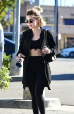 LUCY HALE Heading to a Gym in Los Angeles 12/02/2018