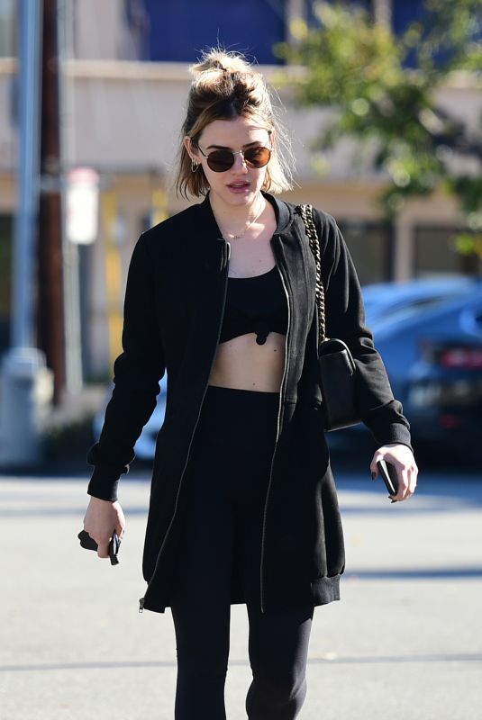 LUCY HALE Heading to a Gym in Los Angeles 12/02/2018