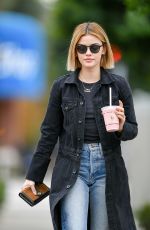 LUCY HALE in Ripped Denim Out and About in Los Angeles 12/14/2018