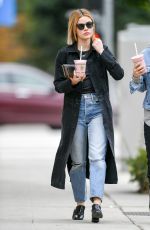 LUCY HALE in Ripped Denim Out and About in Los Angeles 12/14/2018