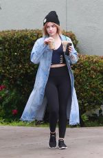 LUCY HALE Leaves Starbucks in Studio City 12/06/2018