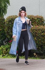 LUCY HALE Leaves Starbucks in Studio City 12/06/2018