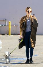 LUCY HALE Out with Her Dog in Los Angeles 12/11/2018
