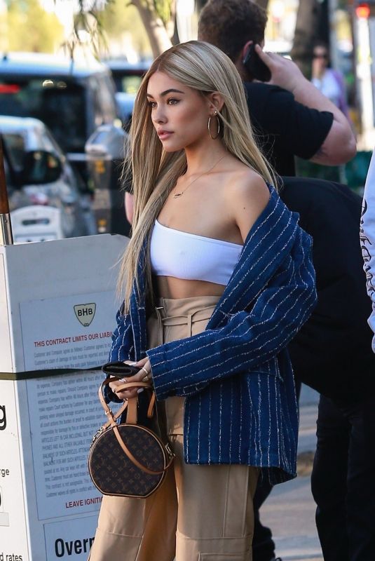 MADISON BEER Shows New Hair Color Out in Los Angeles 12/27/2018