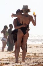 MALIN AKERMAN in Swimsuit at a Beach in Tulum 12/03/2018