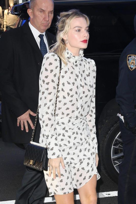 MARGOT ROBBIE Leaves Her Hotel in New York 12/04/2018