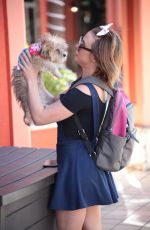 MARIA JADE Out with Her Dog in Miami 12/08/2018
