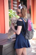 MARIA JADE Out with Her Dog in Miami 12/08/2018