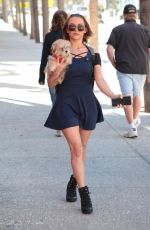 MARIA JADE Out with Her Dog in Miami 12/08/2018