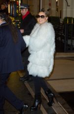 MARIAH CAREY Leaves Plaza Athenee Hotel in Paris 12/07/2018