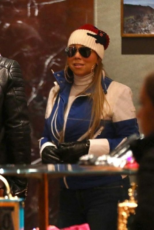 MARIAH CAREY Shopping at a Gucci Store in Aspen 12/22/2018