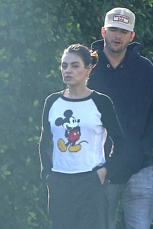 MILA KUNIS and Ashton Kutcher Out in Los Angeles 11/30/2018