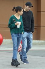 MILA KUNIS and Ashton Kutcher Shopping at Target in Los Angeles 12/14/2018