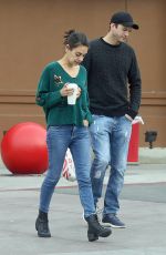 MILA KUNIS and Ashton Kutcher Shopping at Target in Los Angeles 12/14/2018