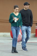 MILA KUNIS and Ashton Kutcher Shopping at Target in Los Angeles 12/14/2018