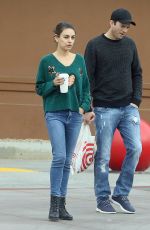 MILA KUNIS and Ashton Kutcher Shopping at Target in Los Angeles 12/14/2018