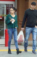 MILA KUNIS and Ashton Kutcher Shopping at Target in Los Angeles 12/14/2018