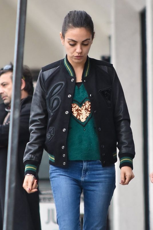 MILA KUNIS Out and About in Studio City 12/14/2018