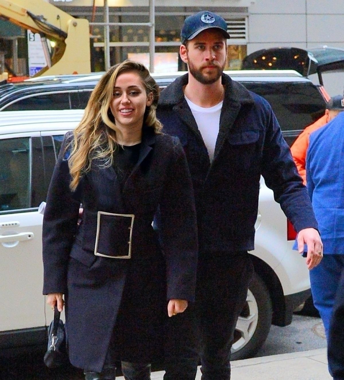 MILEY CYRUS and Liam Hemsworth Arrives at NBC Studios in New York 12/15 ...