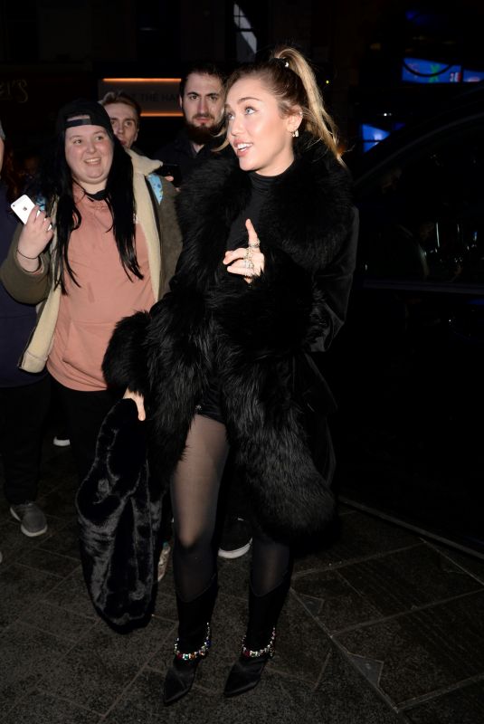 MILEY CYRUS Arrives at Capital Radio in London 12/07/2018