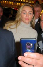 MILEY CYRUS Arrives at NBC Studios in New York 12/12/2018