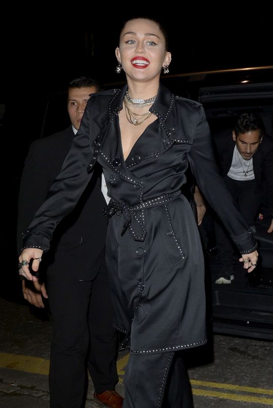 MILEY CYRUS at Burberry x Vivienne Westwood Party in London 12/07/2018