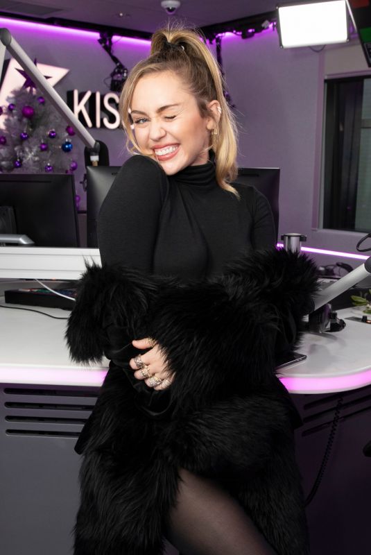 MILEY CYRUS at Kiss FM Studio in London 12/07/2018