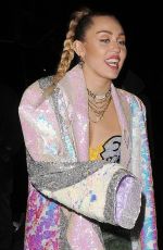 MILEY CYRUS Leaves Boardline Club in London 12/07/2018