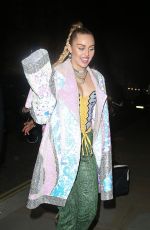 MILEY CYRUS Leaves Boardline Club in London 12/07/2018