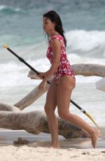 MONIKA CLARKE in Swimsuit at a Photshoot in Tulum 12/20/2018