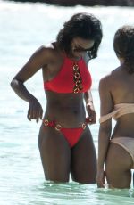 MOUNA TRAORE in Bikini at a Beach in Barbados 12/25/2018