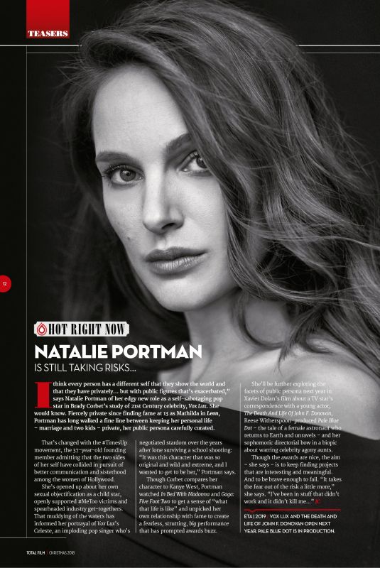 NATALIE PORTMAN in Total Film, January 2019