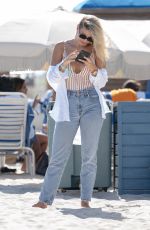 NATASHA OAKLEY in Swimsuit on the Beach in Miami 12/08/2018