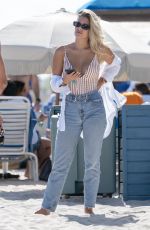 NATASHA OAKLEY in Swimsuit on the Beach in Miami 12/08/2018