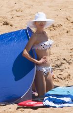NICOLE KIDMAN in Polka Dot Bikini at Palm Beach in Sydney 12/24/2018