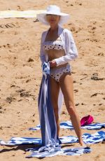 NICOLE KIDMAN in Polka Dot Bikini at Palm Beach in Sydney 12/24/2018