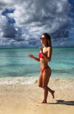 NINA AGDAL in Bikini at a Beach - Instagram Pictures, December 2018