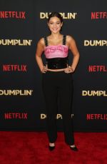 ODEYA RUSH at Dumplin Premiere in Hollywood 12/06/2018
