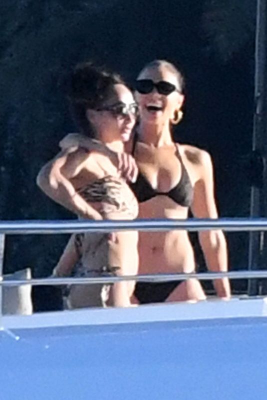 OLIVIA CULPO and CARA SANTANA in Bikiis at a Yacht in Miami 12/30/2018