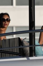 OLIVIA CULPO and CARA SANTANA in Bikiis at a Yacht in Miami 12/30/2018
