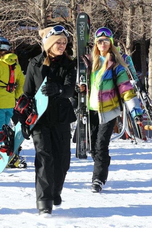 PARIS HILTON and SOFIA RICHIE Out at Slopes in Aspen 12/29/2018