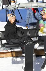 PARIS HILTON and SOFIA RICHIE Out at Slopes in Aspen 12/29/2018