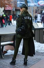 PARIS HILTON Out Shopping in Aspen 12/28/2018