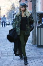 PARIS HILTON Out Shopping in Aspen 12/28/2018