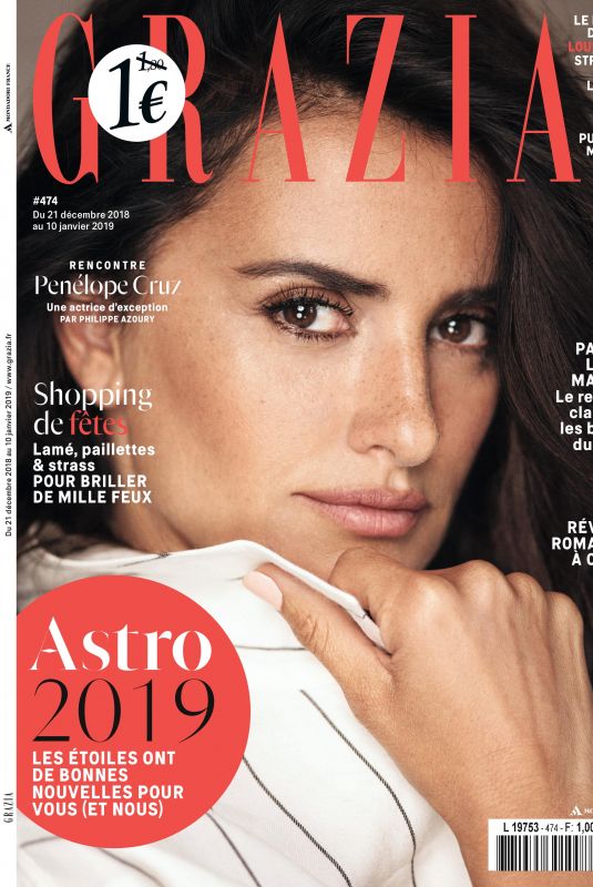 PENELOPE CRUZ in Grazia Magazine, France December 2018