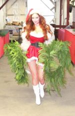 PHOEBE PRICE Dressed Like Santa at a Christmas Tree Farm 12/14/2018