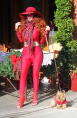 PHOEBE PRICE Out with Her Dog in Beverly Hills 11/30/2018