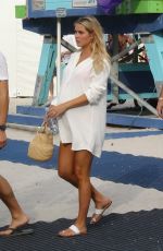 Pregnant CLAIRE HOLT and Andrew Joblon Out in Miami 12/08/2018